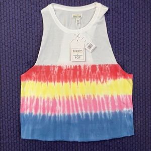 Bloom+Pop tie dye racer back tank sz M